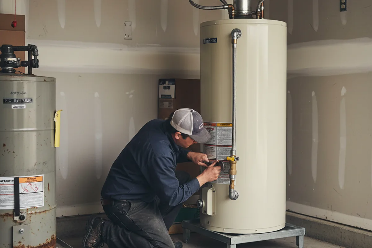 Water heater and shutoff valve replacement in Portsmouth